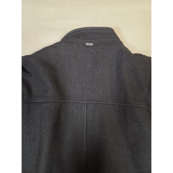Vintage Calvin Klein Wool Bomber Jacket Men’s 2XL Black Collared Designer Coat - Picture 15 of 15